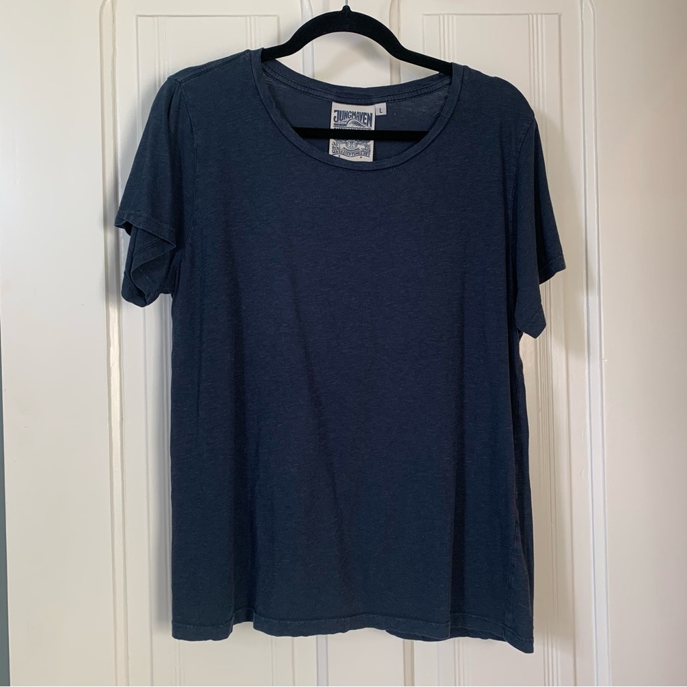 Jungmaven Navy/Slate Blue Women’s Large Tee